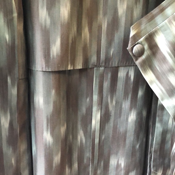 Vintage michiyuki coat in modern ikat - Picture 4 of 7